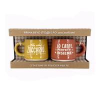 Tazzine da caffè personalizzate in scatola regalo - Lui & Lei