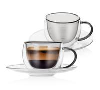 Tazzine termiche a doppia parete con piattino per caffè espresso DOPPIO 90 ml 2