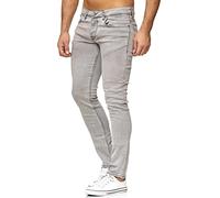 Tazzio - Jeans da Uomo, Aderenti, Elasticizzati, Denim, 16533 Grigio. 38W x 32L