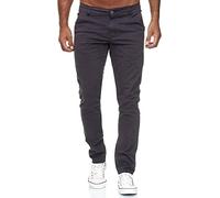 Tazzio Pantaloni Chino da Uomo, Slim Fit, Pantaloni Chino in Tessuto, Elasticizzati, 19530, Antracite., 34W x 30L