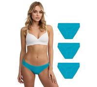 Tazzio Slip da donna, confezione da 3, turchese, XS