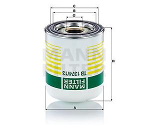 TB 1374/13 x MANN-FILTER Cartuccia essiccatore aria, Imp. aria compressa per ,AV