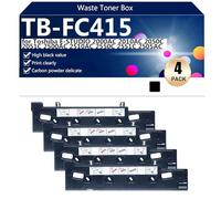TB-FC415 2010AC Contenitore per Toner di Scarto ad Altissima Capacità Compatibile per Toshiba E-STUDIO 2000AC 2010AC 2050C 2051C 2500AC 2510AC 2550C 2551C 2505AC Stampanti, Chiare e Nitide,Black-4 pac