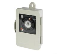 TB330 30A250VAC - Timer meccanico nero, interruttore programmabile su guida DIN, per vari sistemi elettrici di sicurezza domestica, scoraggia i ladri