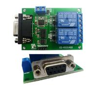 TB351 Modulo relè a 2 canali, Modulo Relè Porta Seriale DC 12V PC Computer USB RS232 DB9 RS485 Uart Scheda di Controllo Interruttore (Female)