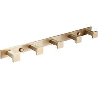 TBADEWOQI Coat Hooks Wall Mounted, Hook with 5 Square Robe Brass Towel Heavy Duty Rack for Hanging Coats, Screw Installation,Bright, Storage