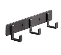 TBADEWOQI Coat Hooks Wall Mounted,Wall-Mounted Crochet Rack - Versatile Nizer For Entryway, Kitchen, Bathroom Perfect For Hanging Coats, Towels, Bags(Black,3 Hooks 20cm)