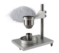 TBANVOO Tester di Scorrevolezza e Densità alla Rinfusa delle Polveri, Misuratore di Flusso Hall con Imbuto 2.5/5 mm, Altezza Regolabile per Metallurgia e Test dei Materiali Steel-2.5mm