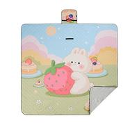 TBATM Telo da Picnic Impermeabile e Antisabbia, Pieghevole Coperta da Spiaggia Picnic Blanket per Campeggio, Escursionismo, Parco e Viaggi,200×200cm