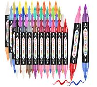 TBC The Best Crafts Matite acriliche 72 colori, 36 pezzi Matite acriliche a doppia punta per pietre impermeabili, pennarelli per dipingere pietre, pennarelli per pittura acrilica, pennarelli per