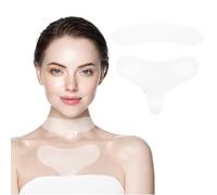 TBCDS 2 pezzi silicone anti-rughe, cerotti lifting riutilizzabili per collo e petto, trasparenti, delicati sulla pelle e facili da pulire, contro le rughe da sonno, patch per donna