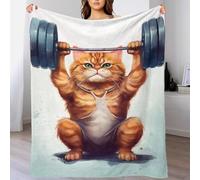 TBDUEPS Bodybuilding Beast Coperta Grande Lavabile Soffice e Accogliente Coperta per Mamma da Figlia per Campeggio per Adulti 80x90 pollici (200x230 cm)