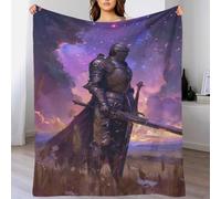 TBDUEPS Coperta accogliente Knight Under A Starry Sky per donna, coperta morbida di lusso per divano/divano/letto, coperta per papà, 70x80 pollici (180x200 cm)