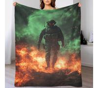 TBDUEPS Coperta antincendio da soldato, doppia, leggera, super morbida, per donne e ragazze, per amanti, marito, moglie, donne e uomini, 100 x 130 cm.