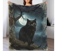TBDUEPS Coperta carina Moonlit Prowler, soffice e soffice, per il migliore amico, per divano, per amante, marito, moglie, donna, uomo, 40x50 pollici (100x130 cm)