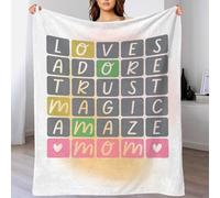 TBDUEPS Coperta carina per la festa della mamma Wordle, soffice e soffice, per il divano, per l'amante, il marito, la moglie, le donne e gli uomini, 100x130 cm