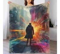 TBDUEPS Coperta da ospedale per uomo che affronta un futuro luminoso, coperta di lusso per figlia, per divano/divano/letto, coperta da fidanzato, 60x80 pollici (150x200 cm)