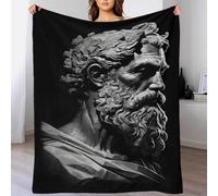 TBDUEPS Coperta in pile 3D autunnale e invernale Platone Philosopher per ragazzi e ragazze, morbida coperta in flanella di peluche, per divano letto, 80x90 pollici (200x230 cm)
