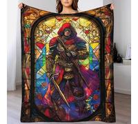 TBDUEPS Coperta in pile con motivo 3D Battle Mage in vetro colorato per ragazzi e ragazze, morbida coperta in flanella per divano letto, regalo di Natale, 100x130 cm