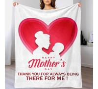 TBDUEPS Coperta in pile king size per la festa della mamma, morbida, soffice e accogliente, personalizzata, per divano da donna, 100x130 cm