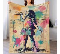 TBDUEPS Coperta in pile king size Sirens Kids Song, morbida e soffice, accogliente, personalizzata, per divano da donna, 150x200 cm