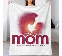 TBDUEPS Coperta per la festa della mamma, lavabile, facile da pulire, per la figlia, da mamma, per il campeggio, per l'amante, il marito, la moglie, le donne e gli uomini, 50x60 pollici (127x152 cm)