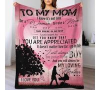 TBDUEPS Coperta regalo A mia mamma, mia amata madre, lussuosa e accogliente coperta personalizzata per camera da letto e ufficio, regalo accogliente per la nonna, 50x60 pollici (127x152 cm)