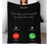 TBDUEPS Coperta soffice e personalizzata per letto, 40x50 pollici (100x130 cm), con scritta Un giorno andrai da mamma.