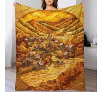 TBDUEPS Coperta soffice in microfibra con motivo a mosaico autunnale, regalo per mamma e figlia, personalizzabile, 100x130 cm