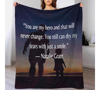 TBDUEPS Coperta soffice in microfibra per padre e figlia di Natalie Grant, regalo personalizzato per mamma e figlia, 127x152 cm