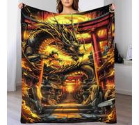 TBDUEPS Coperta soffice Kintsugi Golden Dragon Girls, spessa coperta per TV, per camera da letto e ufficio, per fidanzate, coppie romantiche, 180x200 cm