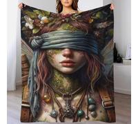 TBDUEPS Coperte con ritratto della foresta delle fate per letti, morbide e super morbide, per letto, regali per la nonna, 50x60 pollici (127x152 cm)