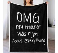 TBDUEPS OMG Mia madre aveva ragione, coperta soffice per ragazze, spessa, per la TV, per camera da letto e ufficio, per fidanzate, coppie romantiche, 180x200 cm