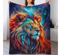 TBDUEPS Primo piano della coperta da ospedale Mystic Lion, coperta da ospedale in peluche, regalo da campeggio per familiari e amici, 50x60 pollici (127x152 cm)