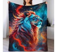 TBDUEPS Primo piano della coperta soffice per bambini Mystic Lion, facile da pulire, per mamma e papà, adatta per anniversario, matrimonio, San Valentino, 127x152 cm.