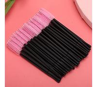 Tbest 100 Pezzi per la Spazzola per Ciglia Usa e Getta a Pennello per Prepararsi per le Ciglia per gli Appassionati di Bellezza e la Plastica per Fare -up + Rosa/Blu Cotone/Rosso/Nero / (PINK)