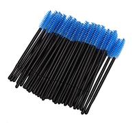Tbest 100 Pezzi per la Spazzola per Ciglia Usa e Getta a Pennello per Prepararsi per le Ciglia per gli Appassionati di Bellezza e la Plastica per Fare -up + Rosa/Blu Cotone/Rosso/Nero / (BLUE)