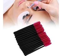 Tbest 100 Pezzi per la Spazzola per Ciglia Usa e Getta a Pennello per Prepararsi per le Ciglia per gli Appassionati di Bellezza e la Plastica per Fare -up + Rosa/Blu Cotone/Rosso/Nero / (Rosa