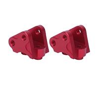 Tbest 2 Pz Anteriore Posteriore Inferiore Ammortizzatore Collegamento Collegamento di Montaggio per Assiale Scx10 Ii Rc Auto Parti di Aggiornamento Cnc in Lega di Alluminio Duty (rosso)