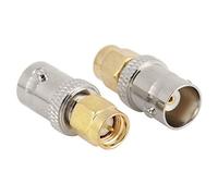 Tbest 2 Pz Bnc Femmina a Sma Maschio Rf Connettore Adattatore Coassiale Larghezza di Banda in Rame Placcato Oro per Apparecchiature di Prova Dell'antenna