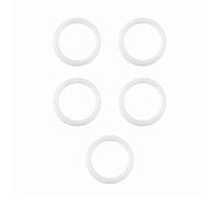 Tbest 20pcs Silicone di Sicurezza, O Anelli Clip di Catena di Ciuccio Filippo 20pcs Adattatore Holder Soft Baby Relief Teether Birthday Clear For Trasparente (WHITE)