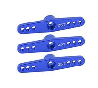 Tbest 25T In Lega di Alluminio RC Servo Braccio Corno 3 Pezzi Tipo per 1/10 Auto Telecomando Aggiornamento Parti di Ricambio Anodizzate Lavorate CNC (BLUE)