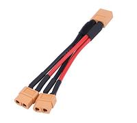Tbest 2Types XT60 Parallel Battery Pack Connettore Adattatore 14AWG Cavo parallelo Adattatore Cavo Filo per RC Lipo (1 femmina a 2 maschi)