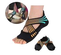 Tbest 3 Size Scarpe da ginnastica per donna Scarpe antiscivolo Pilates Barre Soft Wrap Scarpe da allenamento per la danza del piede (S-L)( S（35-36）)
