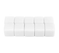 Tbest 30 Pezzi 16mm Set di Dadi Vuoti per l'insegnamento della Matematica Scrivere su Gioco Fai da Te Cubi a Sei Facce Strumenti di Apprendimento in ianco (WHITE)