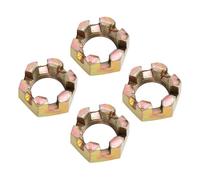Tbest 4 Pezzi Dadi a Castone per Ruota 20 Mm, in Lega di Acciaio, Universali, Adatti per Quad, Moto Cross, ATV, Prestazioni Potenti, Filettatura Profonda, Antiruggine, Zincati,