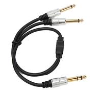 Tbest 6.35mm Y Splitter Cable, Dual Male to 6.35mm