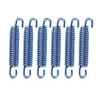 Tbest 6 Ganci a Molla per Tubo di Scarico Marmitta in Acciaio Inossidabile Resistenti Alle Alte Temperature Accessori Anti Moto Scooter ATV Oro Blu Opzionale (BLUE)