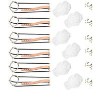 Tbest 6 Pezzi di Biliardo Tasche Sostituzione per binari da Tavolo Snooker Standard Biliardo Sostituzione Solido Binario Imsostituzione Pero con Set di Tasche in Rete