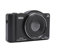 Tbest 75mp 16x Zoom WiFi Autofocus Camera Touch screen Fotocamera Digitale 4K con Flash Viaggio Paesaggio Ritratto (BLACK)
